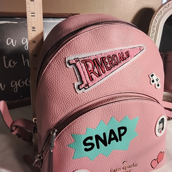 Kate Spade x Betty & Veronica Archie Riverdale Pink Pebbled Leather Backpack - Picture 4 of 16